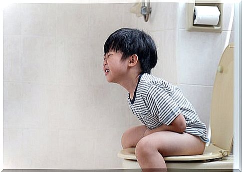 Childhood constipation also causes pain when defecating.