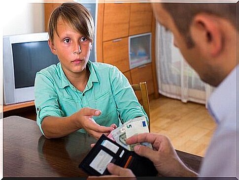 A child who receives pocket money.